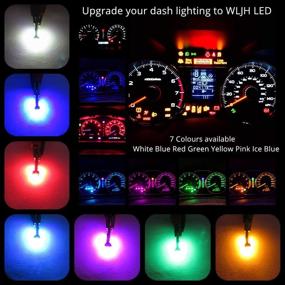 img 2 attached to WLJH Super Bright Green Canbus T5 Dash Light Bulbs Car Instrument Panel Cluster Gauge Warning Indicator Lights 73 74 286 2721 Led Bulb With PC74 Twist Lock Socket