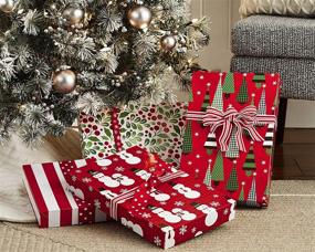 img 3 attached to 🎁 Подарочный набор Hallmark для Рождества: 12 упаковочных коробок с рубашками в разных узорах и крышками для обертывания подарков.