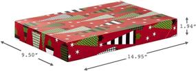 img 2 attached to 🎁 Подарочный набор Hallmark для Рождества: 12 упаковочных коробок с рубашками в разных узорах и крышками для обертывания подарков.