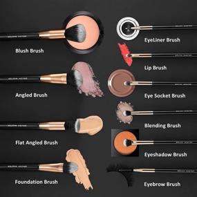 img 3 attached to 💄 Premium 10-Piece Brush Master Makeup Brush Set with Travel Case: Ideal for Kabuki Foundation, Powder, Concealers, Eyeshadow, Blush