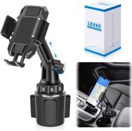 🚘 universal car cup holder phone mount - adjustable cradle for iphone 12 max/pro/xs/x/11/8/7 plus/samsung galaxy s20/s10/s9 note nexus sony/htc/huawei/lg [upgraded] logo