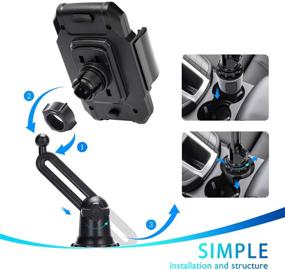 img 2 attached to 🚘 Universal Car Cup Holder Phone Mount - Adjustable Cradle for iPhone 12 MAX/PRO/XS/X/11/8/7 Plus/Samsung Galaxy S20/S10/S9 Note Nexus Sony/HTC/Huawei/LG [Upgraded]