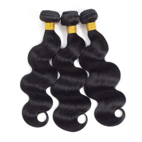 img 3 attached to 💇 10A Бразильские волосы Body Wave - 10", 12", 14" - 300 г Реми Бразильские волосы Body Wave в виде пучков - 100% непереработанные Бразильские волосы Реми - Натуральный цвет