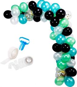 img 4 attached to 🎉 113-Piece Balloon Garland Kit: Stunning Olive Green, Tea Green, Black, and White Decorations for Unforgettable Bachelorette, Wedding, Baby Shower, Birthday, Graduation, and Anniversary Parties!