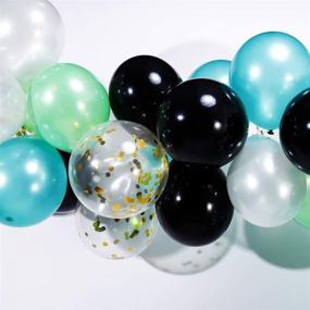 img 1 attached to 🎉 113-Piece Balloon Garland Kit: Stunning Olive Green, Tea Green, Black, and White Decorations for Unforgettable Bachelorette, Wedding, Baby Shower, Birthday, Graduation, and Anniversary Parties!