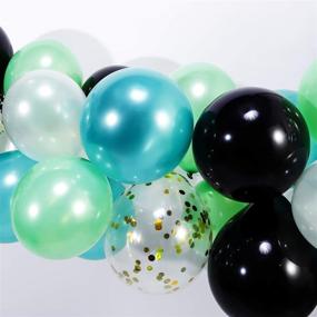 img 2 attached to 🎉 113-Piece Balloon Garland Kit: Stunning Olive Green, Tea Green, Black, and White Decorations for Unforgettable Bachelorette, Wedding, Baby Shower, Birthday, Graduation, and Anniversary Parties!