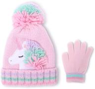 accsa colorful knit unicorn pony beanie hat for toddler kids - age novelty logo