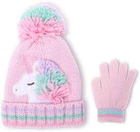 img 4 attached to ACCsa Colorful Knit Unicorn Pony Beanie Hat for Toddler Kids - Age Novelty