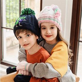 img 2 attached to Яркая вязаная шапка с рогом единорога для детей-малышей - Новинка по возрасту
