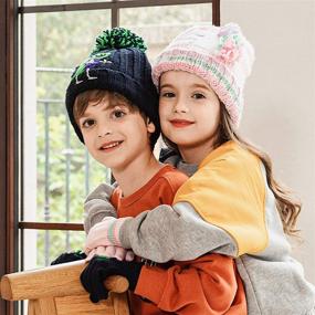 img 3 attached to Яркая вязаная шапка с рогом единорога для детей-малышей - Новинка по возрасту