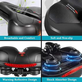 img 3 attached to 🚲 KASTEWILL Bike Seat: Waterproof Cushion with Dual Shock Absorber – Ultimate Comfort for Men and Women