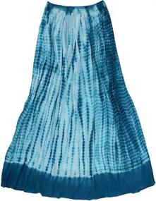 img 1 attached to 🔸 Ayurvastram Viscose Rayon Crinkled Tie-Dye Long Skirt