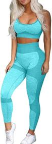 img 4 attached to OQQ Exercise Seamless Avocado Green 🥑 Leggings for Women's Clothing: Jumpsuits, Rompers & Overalls