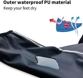 img 2 attached to Lipport Waterproof Cycling Shoe Covers: Stay Warm and Dry with Thermal Shoescover for Men and Women, Perfect for Road and MTB Biking