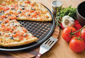 img 1 attached to 🍕 Fox Run Pizza Crisper Pan: Non-Stick Carbon Steel for Perfectly Crispy Pizzas, 14.5 x 14.5 inches