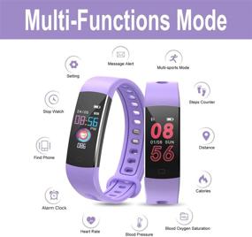 img 2 attached to moreFit Kids Fitness Tracker: Heart Rate Monitor, Waterproof Activity Watch with 4 Sport Modes, Sleep Monitor, Call & SMS Reminder, Alarm Clock - Great Gift