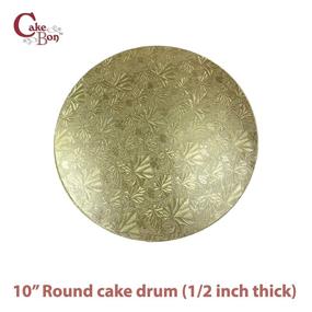 img 1 attached to Cake Drums Round 10 Inches - (Gold