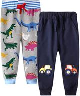🦖 boys' clothing: coralup drawstring sweatpants with dinosaur lightning design logo