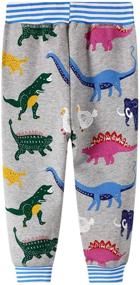 img 2 attached to 🦖 Boys' Clothing: Coralup Drawstring Sweatpants with Dinosaur Lightning Design