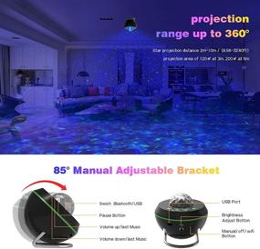 img 3 attached to Smart Galaxy Star Projector with Moon/Nebula Cloud/Star, 360°Rotation, Alexa Voice Control & Smart Phone Compatibility - Ideal Teen Room Decoration, Kids Night Light, Party, and Home Decor