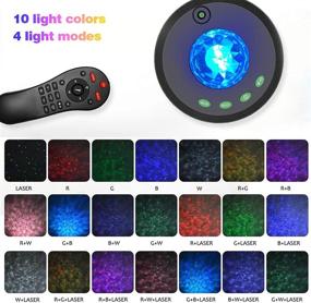 img 4 attached to Smart Galaxy Star Projector with Moon/Nebula Cloud/Star, 360°Rotation, Alexa Voice Control & Smart Phone Compatibility - Ideal Teen Room Decoration, Kids Night Light, Party, and Home Decor