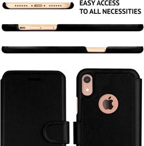 img 2 attached to 📱 LUPA iPhone XR Wallet Case – Slim, Durable, Lightweight with Classic Design, Strong Magnetic Closure – Faux Leather, Black – Compatible with Apple XR