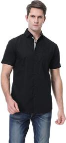 img 3 attached to 👕 Regular Casual Button Sleeve Shirts for Men's Clothing