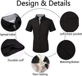 img 2 attached to 👕 Regular Casual Button Sleeve Shirts for Men's Clothing