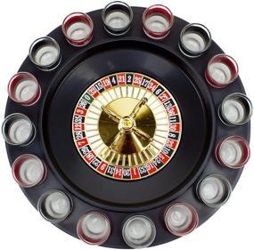 img 3 attached to 🎲 Black and Red Shot Glasses: Roulette Drinking Game Set by The Brewski Brothers