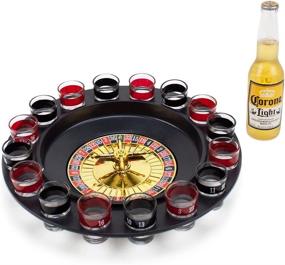 img 2 attached to 🎲 Black and Red Shot Glasses: Roulette Drinking Game Set by The Brewski Brothers