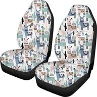 fuibeng lovely cartoon alpaca design universal fit auto car seat durable nursing covers 2 pcs logo