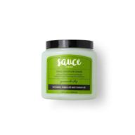 sauce beauty guacamole whip hair mask: nourishing with avocado & monoi oils - 12 fl. oz jar logo