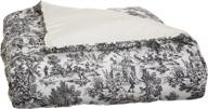 full size victoria park toile bed comforter in black by ellis curtain logo