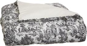 img 1 attached to Full Size Victoria Park Toile Bed Comforter in Black by Ellis Curtain