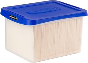 img 4 attached to Bankers Box Heavy Duty Plastic File Storage Box with Hanging Rails, Letter/Legal - Efficient Organization Solution (1 Pack, 0086205)