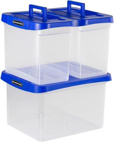 img 3 attached to Bankers Box Heavy Duty Plastic File Storage Box with Hanging Rails, Letter/Legal - Efficient Organization Solution (1 Pack, 0086205)