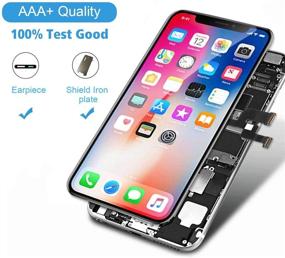 img 3 attached to 📱 Премиумный набор YOXINTA для замены экрана iPhone Xs: сенсорный дисплей с дигитайзером и рамкой, инструменты для ремонта + клейкие полоски - совместим с моделями A1920, A2097, A2098, A2099, A2100