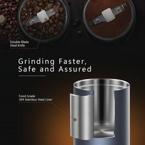 img 1 attached to 🌶️ Premium Aluminum Spice Blade Grinder with Detachable Power Cord and Cleaning Brush - Ideal for Coffee, Nuts, and Herbs - SUBTLE Electric Grain Mills