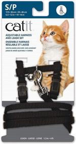 img 3 attached to Catit Small Black Nylon Adjustable Cat Harness & Leash Set: Premium Quality