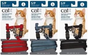 img 1 attached to Catit Small Black Nylon Adjustable Cat Harness & Leash Set: Premium Quality
