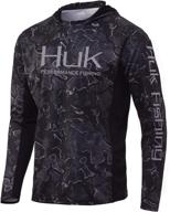 huk men's icon x camo hoodie: long-sleeve fishing shirt with upf 50+ logo