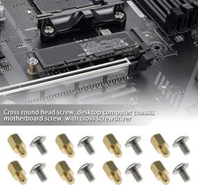 img 3 attached to 🔩 Computer Case Motherboard Screws Kit: M3x6x4mm Brass Standoffs + M3x5mm Screws with Screwdriver for Hard Drive PC Case Motherboard