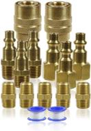 💨 lematec air tool fittings set - 1/4" npt compressor quick connect fittings - 15 pieces logo