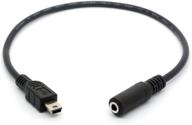 micro usb male to 3.5mm female aux audio cable cord with mic adapter for headsets logo