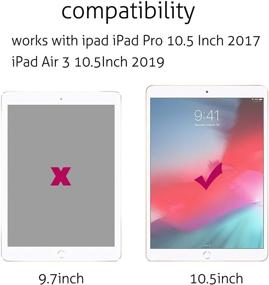 img 2 attached to 2-упаковки Защитное стекло Ailun для экрана iPad Pro 10.5 2017 и iPad Air 3 2019 10.5 дюйма - Ультра чистое, совместимо с Apple Pencil, твердость 9H, защита от царапин, совместимо с чехлом