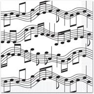 music notes dinner napkins package logo