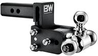 π b&w trailer hitches tow & stow - 2" receiver, tri-ball (1-7/8" x 2" x 2-5/16"), 3" drop, 10,000 gtw - ts10047b: improved seo-friendly product title logo