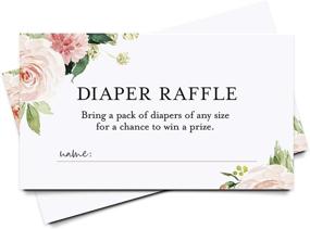 img 4 attached to 👶 Bliss Collections Diaper Raffle Tickets for Baby Shower, Boho Floral Game Insert, Pink Flower Design, Girl, Pack of 50