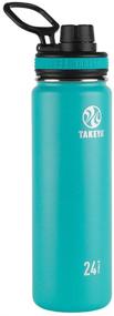 img 4 attached to 💧 Takeya Ocean Originals 24oz Stainless-Steel Water Bottle: Vacuum-Insulated, Stay Hydrated On The Go!