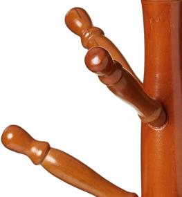 img 1 attached to 🎩 Stylish and Functional Frenchi Furniture Wood Coat/Hat Rack Stand in Elegant Oak Finish